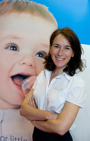 Dominique Tillen Brush-Baby owner and founder | wholesale kids toothbrush | bulk baby dental wipes