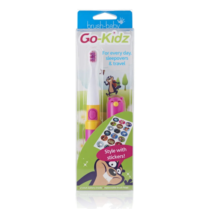 Brush-Baby Go-Kidz Blue Travel Kids Toothbrush - Pack of 6