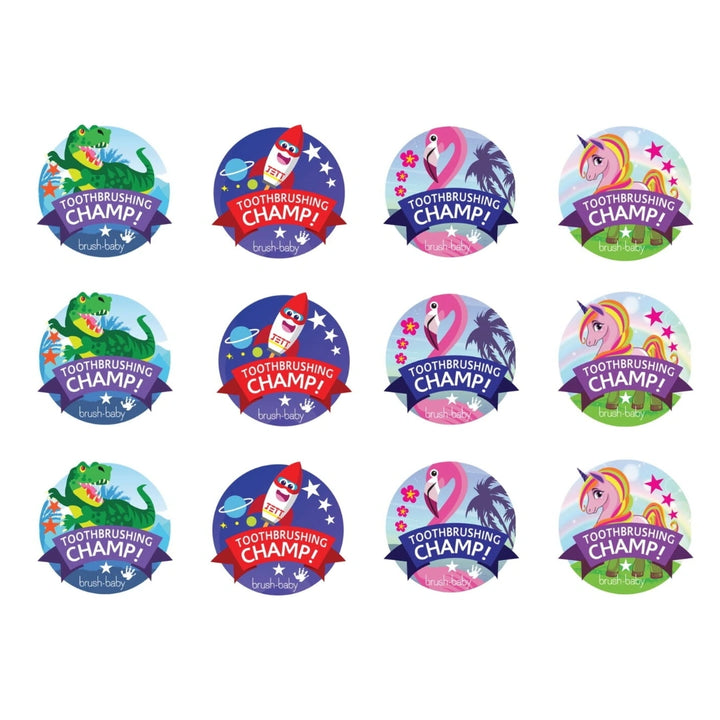 KidzSonic Kids Electric Toothbrush Reward Stickers - Sheet of 12