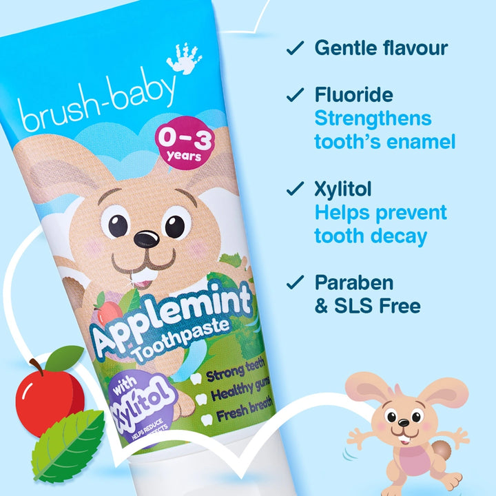 Applemint Baby Toothpaste (0-3 years) 50ml Pack of 12