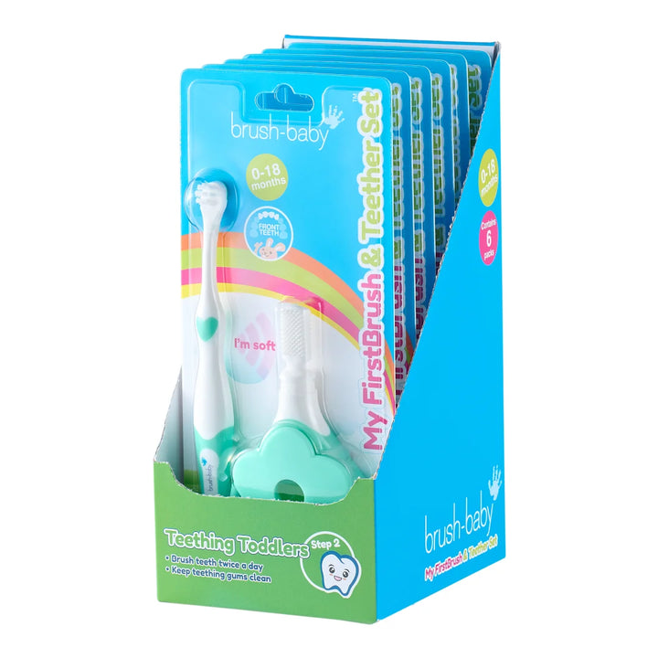 My FirstBrush™ Baby Toothbrush & FirstTeether™ For Babies Set - Display pack of 6