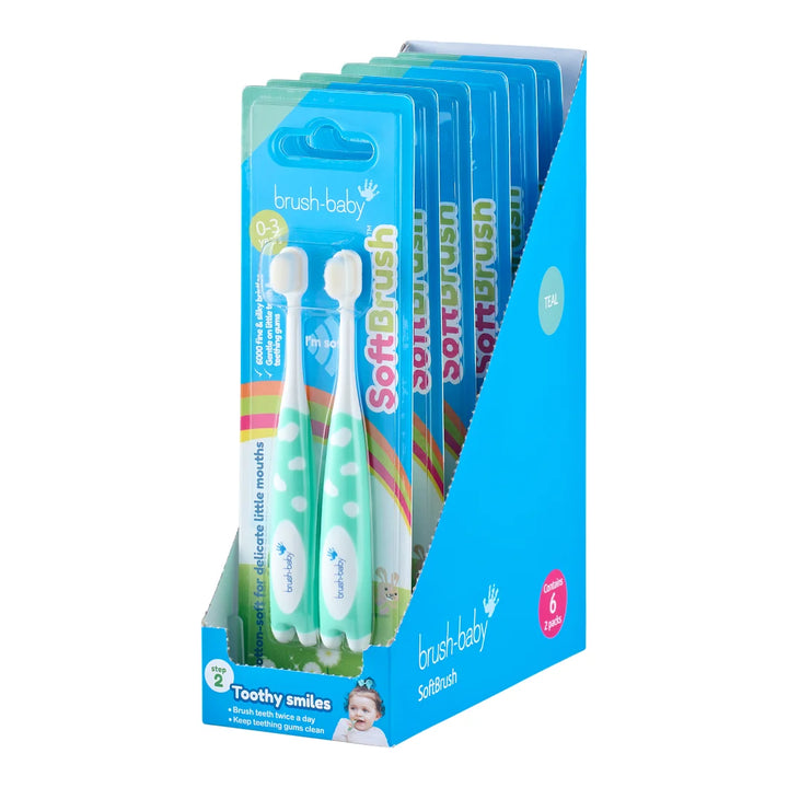 SoftBrush Bristles Toothbrush Twin Pack | Baby Toothbrush Display Pack of 6 Boxes