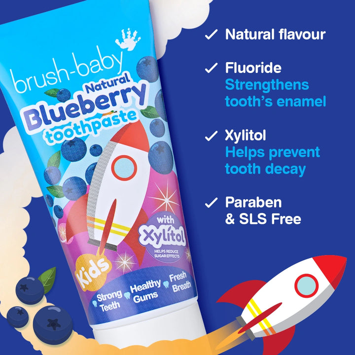 Natural Blueberry Kids Toothpaste Pack of 12