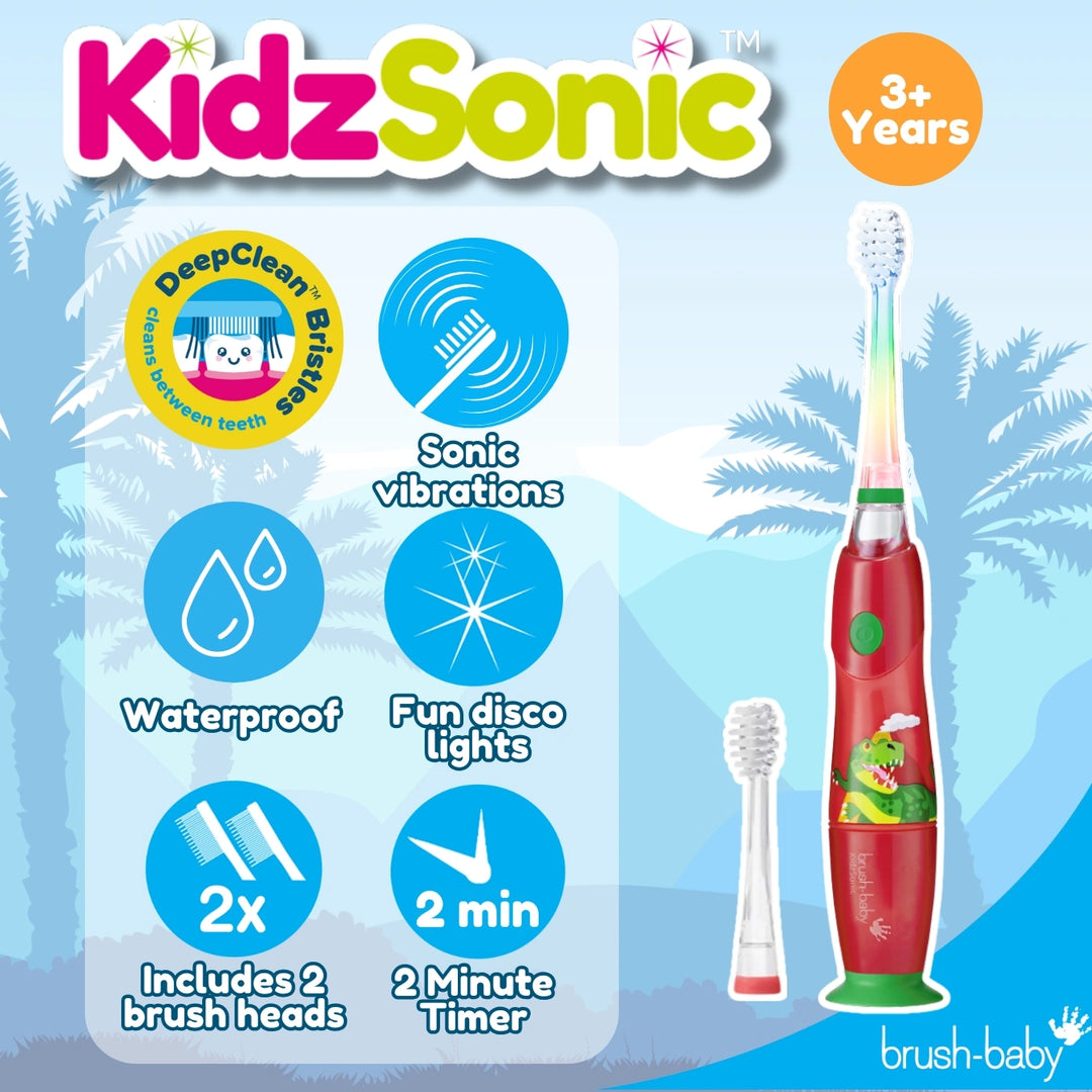 KidzSonic® Dinosaur Kids Electric Toothbrush - Pack of 6