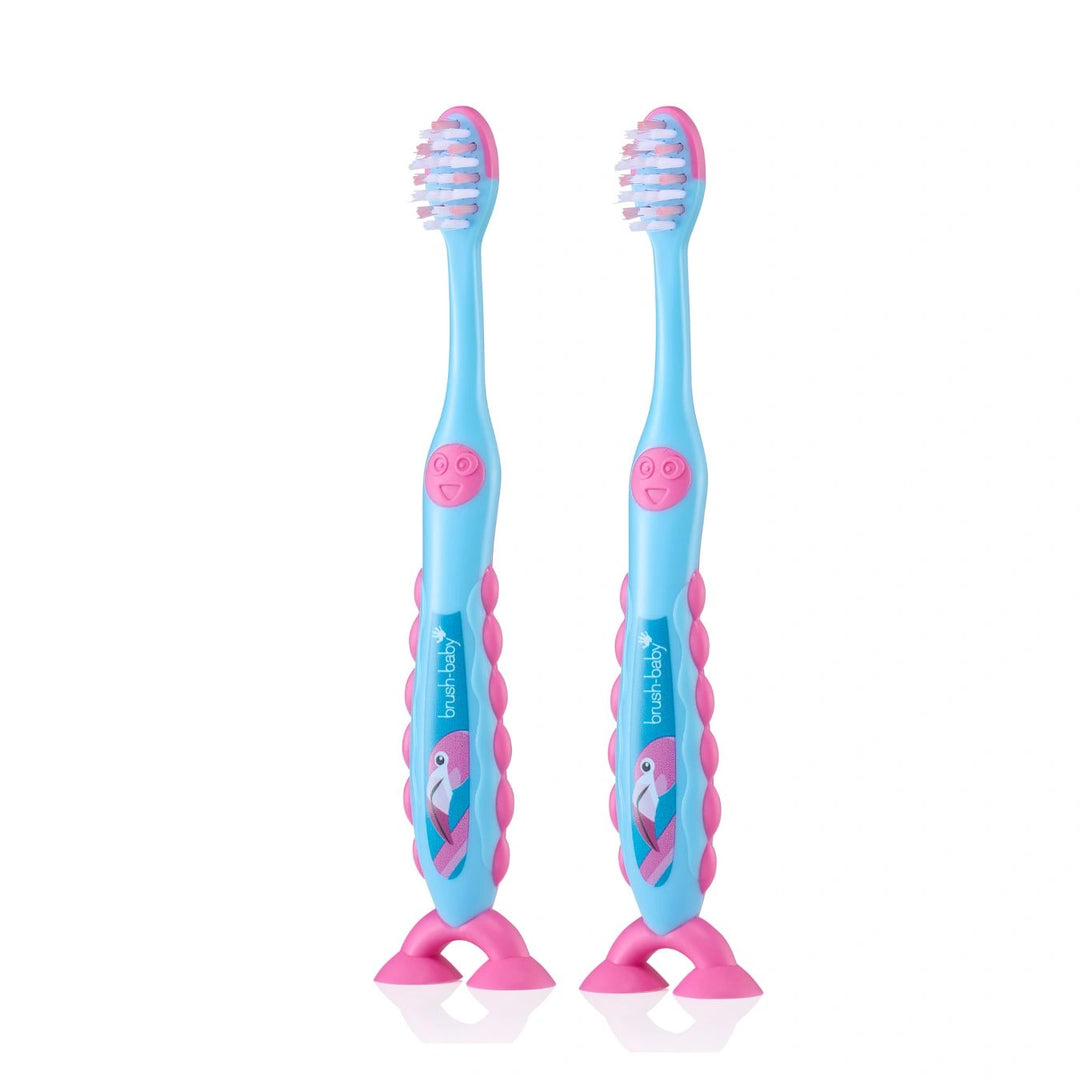 FlossBrush™ 3-6 Years Toothbrush Double Pack (Mixed colours) - Carton of 12