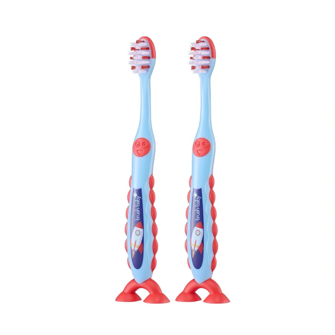FlossBrush™ 3-6 Years Toothbrush Double Pack (Mixed colours) - Carton of 12