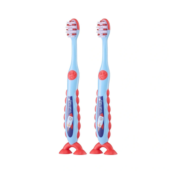 FlossBrush™ 3-6 Years Toothbrush Double Pack (Mixed colours) - Carton of 12