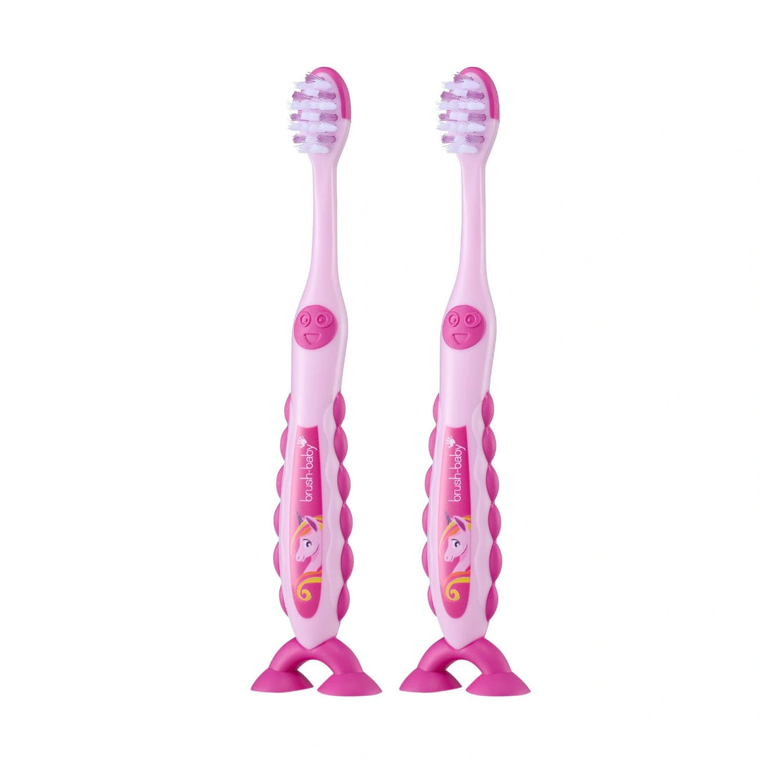 FlossBrush™ 3-6 Years Toothbrush Double Pack (Mixed colours) - Carton of 12