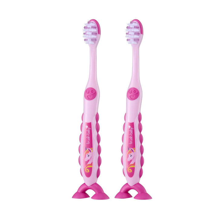 FlossBrush™ 3-6 Years Toothbrush Double Pack (Mixed colours) - Carton of 12