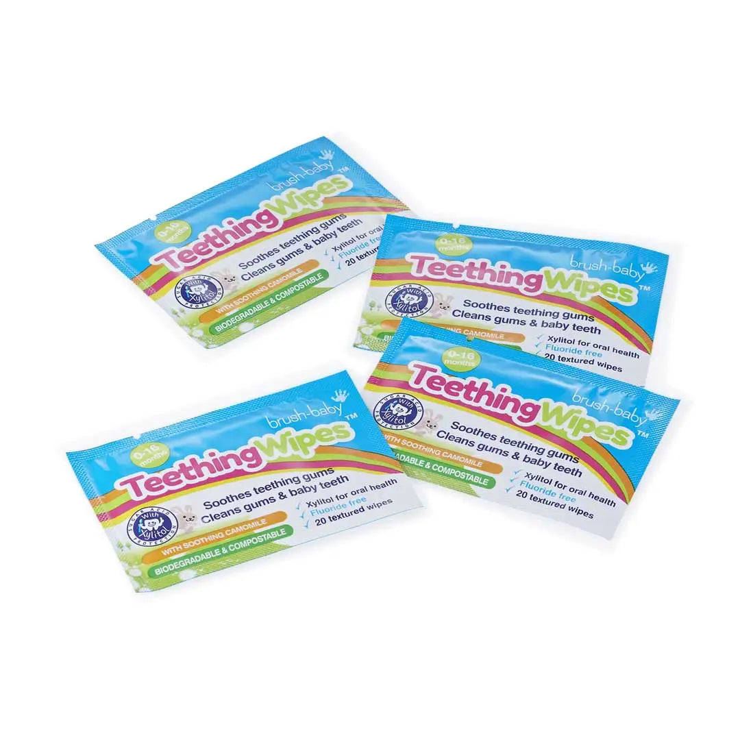 Biodegradable Baby TeethingWipes™  | Teething Remedies For Babies Display Pack of 6