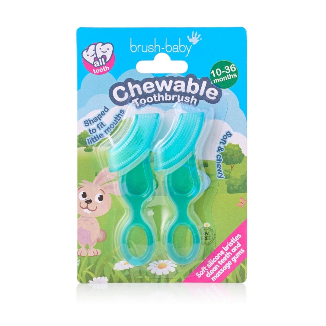Double Chewable Toothbrush and Teether - Display Pack of 6