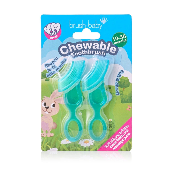 Double Chewable Toothbrush and Teether - Display Pack of 6