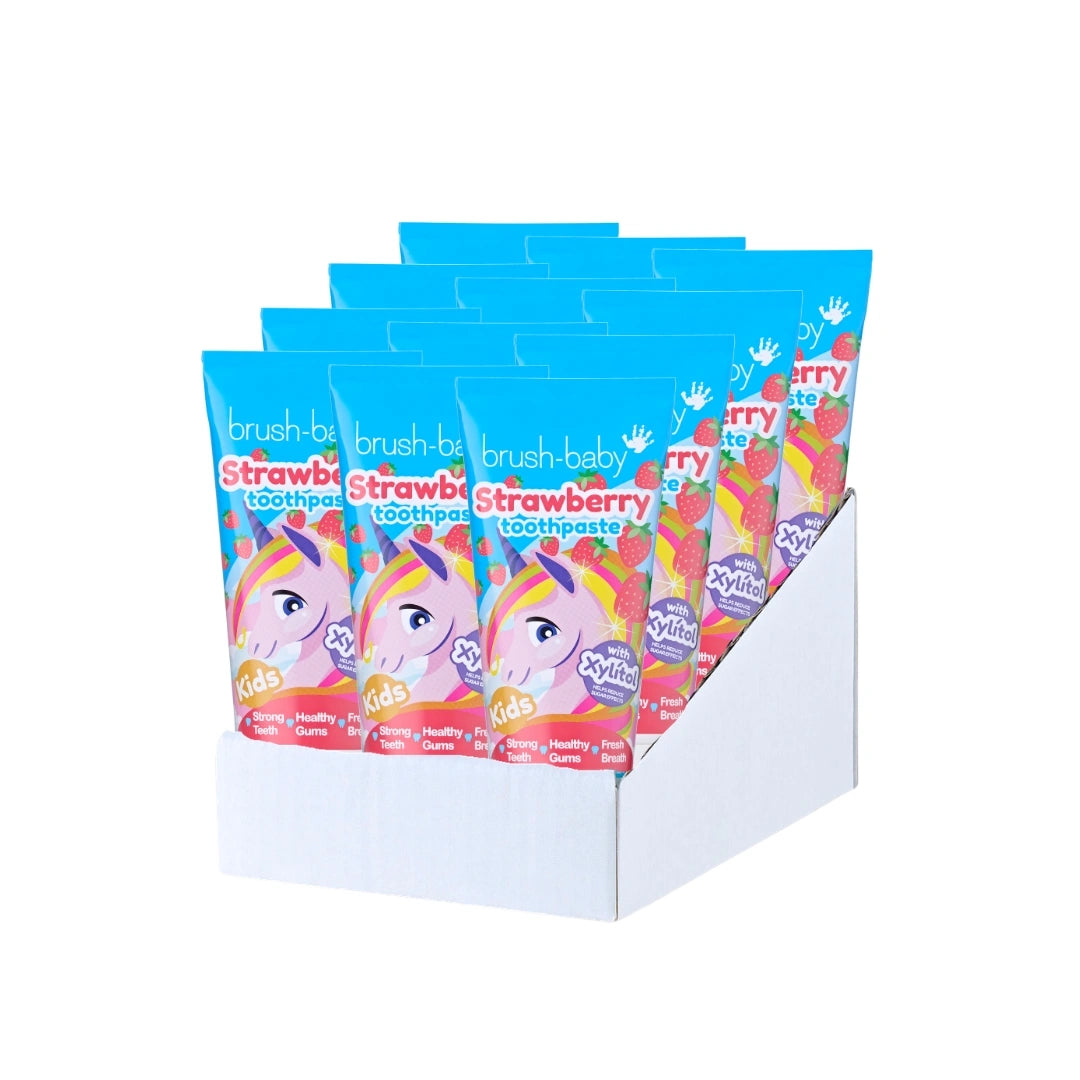 Natural Strawberry Kids Toothpaste Pack of 12