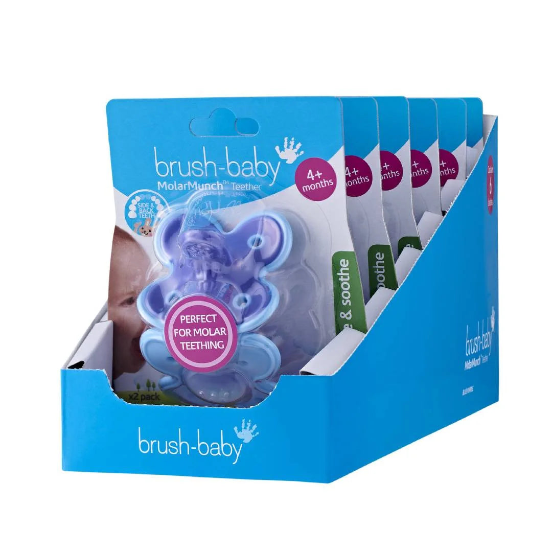 MolarMunch™ Baby Teether (4+ months)- 2 Purple & Blue - Pack of 6