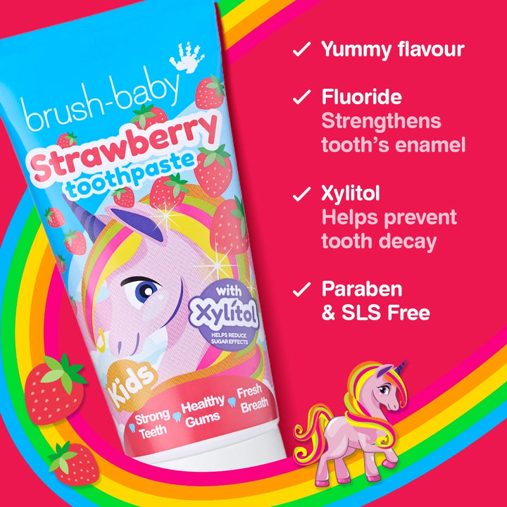 Natural Strawberry Kids Toothpaste Pack of 12