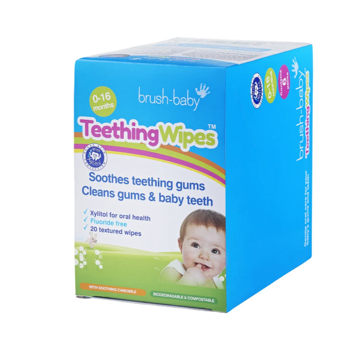 Biodegradable Baby TeethingWipes™  | Teething Remedies For Babies Display Pack of 6