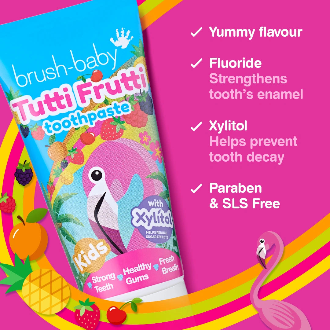 Tutti Frutti Flamingo Kids Toothpaste Pack of 12