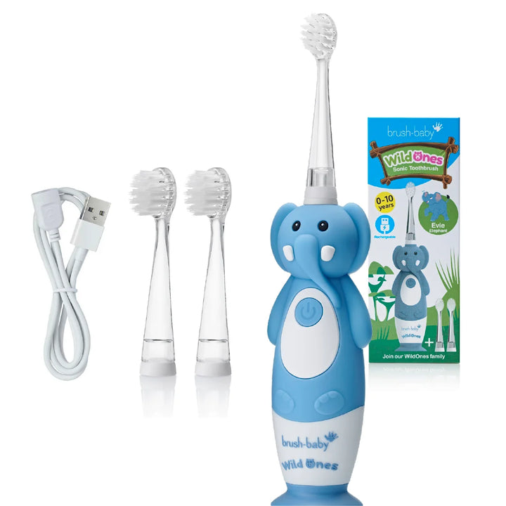 WildOnes™ Elephant Kids Electric Rechargeable Toothbrush Pack of 3