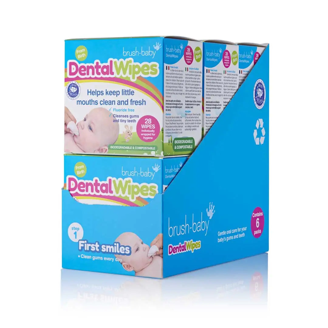 Brush baby 2024 dental wipes