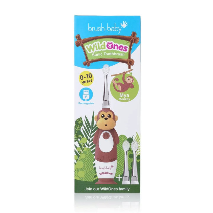 WildOnes™ Monkey Kids Electric Rechargeable Toothbrush Pack of 3