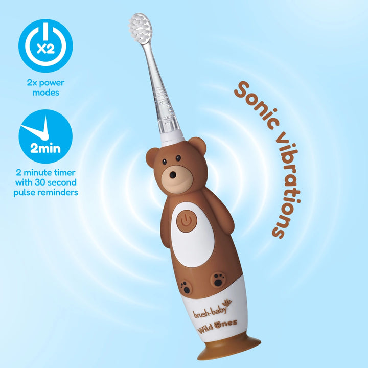 WildOnes™ Bear Kids Electric Rechargeable Toothbrush Pack of 3