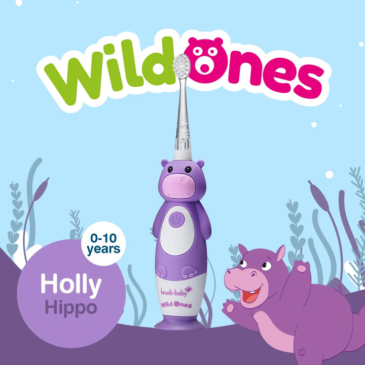 WildOnes™ Hippo Kids Electric Rechargeable Toothbrush Pack of 3