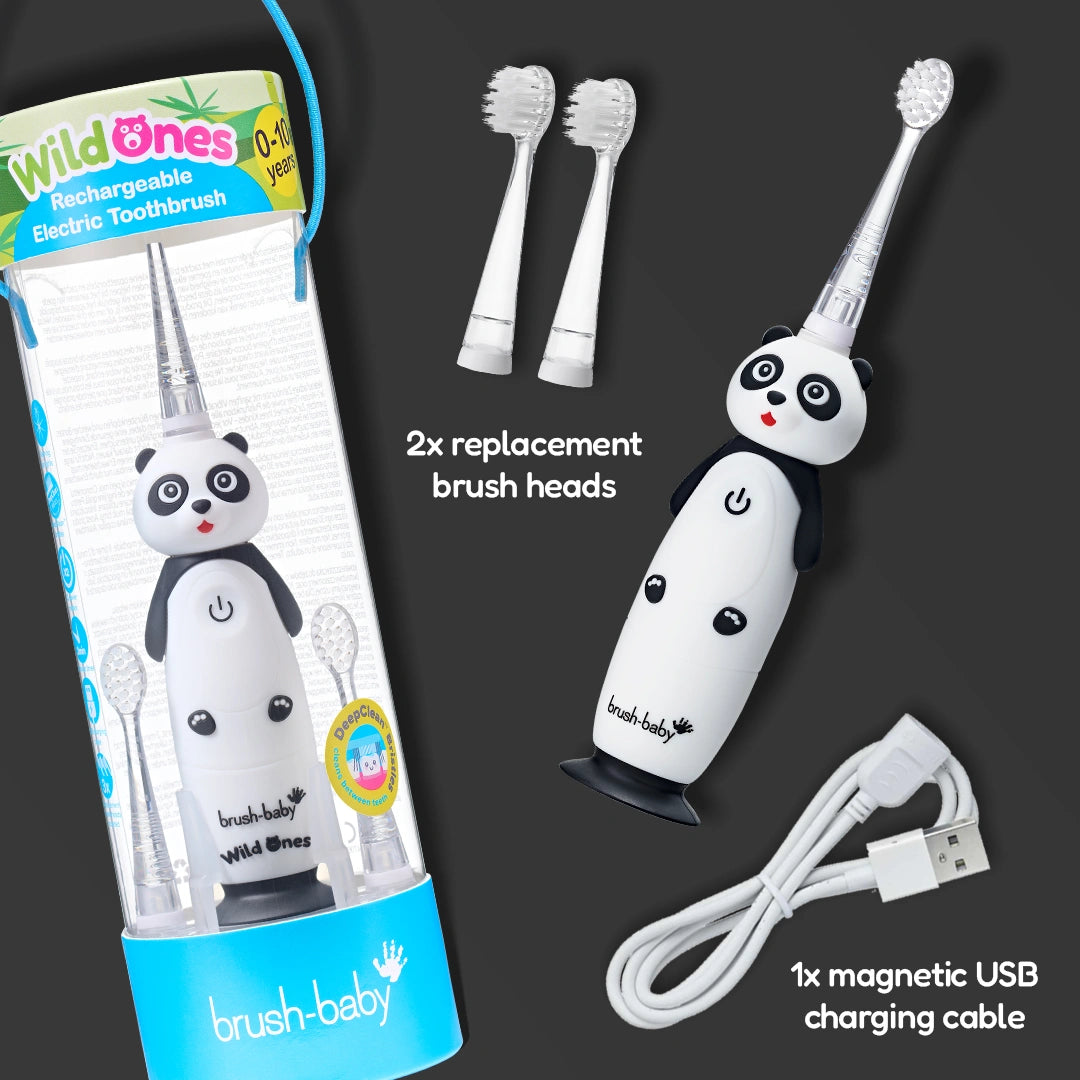 WildOnes™ Panda Kids Electric Rechargeable Toothbrush Pack of 3