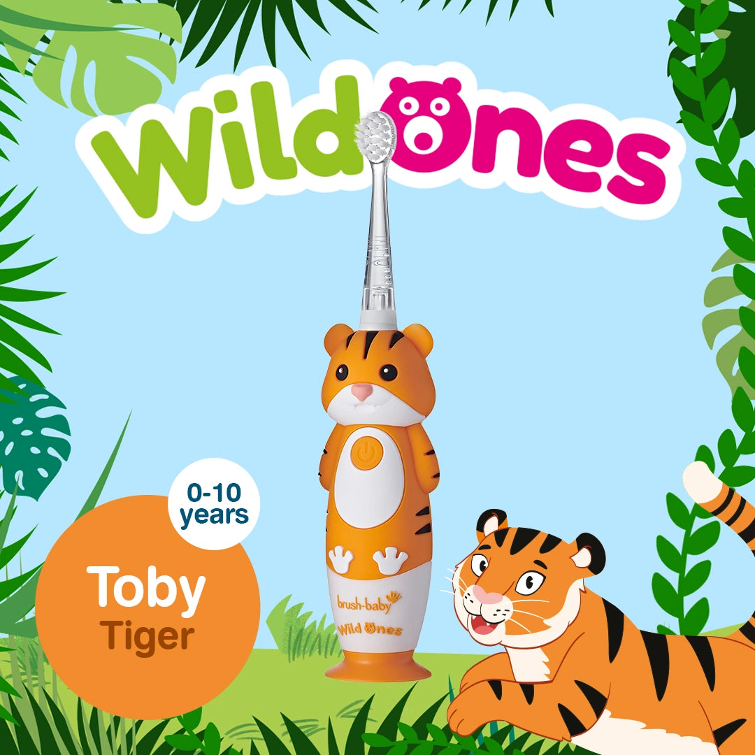 WildOnes™ Tiger Kids Electric Rechargeable Toothbrush Pack of 3