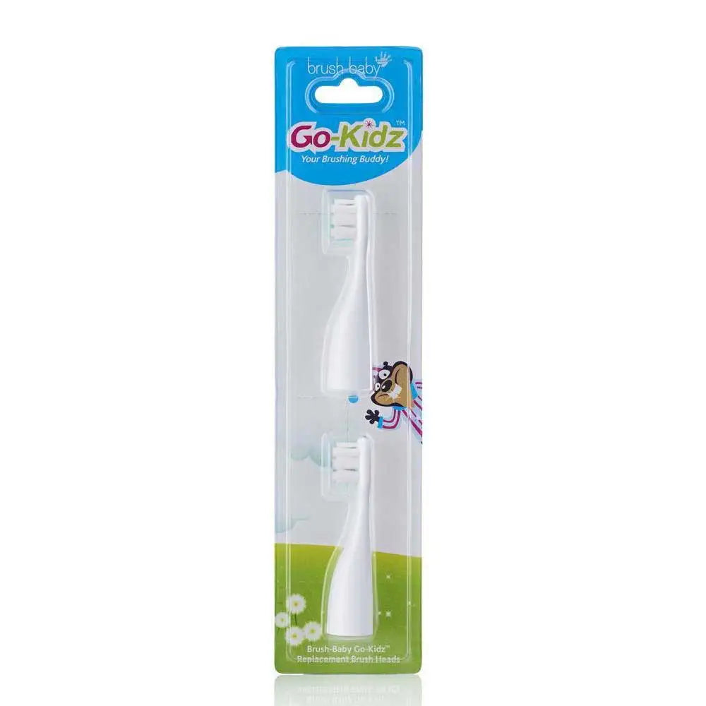 brushbaby go-kidz replacement brush heads for electric travel toothbrushes