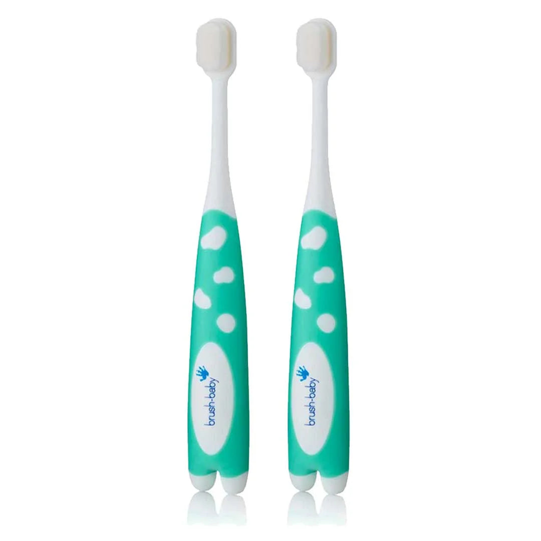 Twin pack of deep cleaning softbrush toothbrush out of packaging